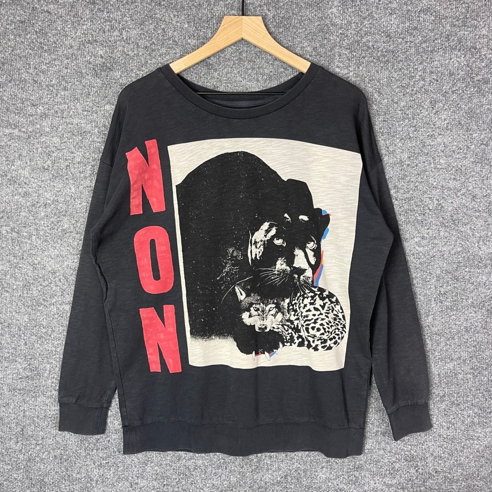 AllSaints Non Sweat Black Panther Graphic Sweatshirt Mens Medium Portugal